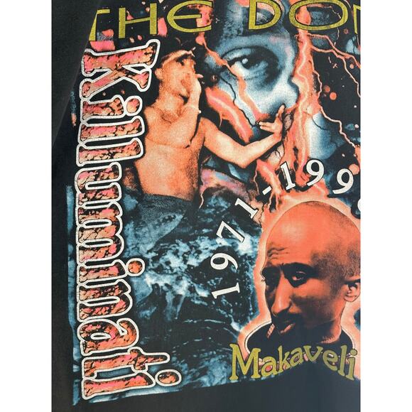 Tupac "The Don" Rap Tee Vintage Reprint Single Stitch T-shirt Bay Club Tag - Picture 4 of 6